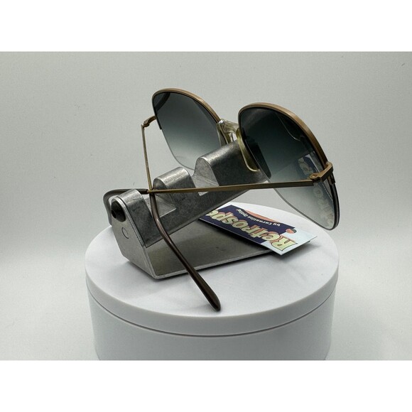 Vintage Oversize Sunglasses NOS G15 Gradient Lens Antique Bronze 70s-80s Retro main image 4